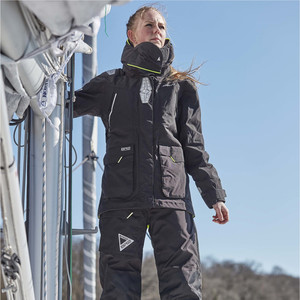 2024 Musto Frauen BR2 Offshore Sailing Jacket & Trouser 2.0 Combi Set 4054182085 - Gelb / Black